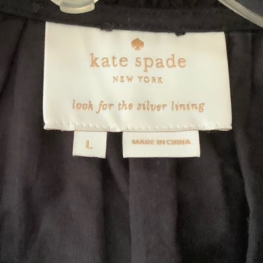 KATE SPADE BLACK EMBROIDERED LACED FULLY LINED TIERED MIDI VISCOSE WOMAN… - Picture 9 of 11